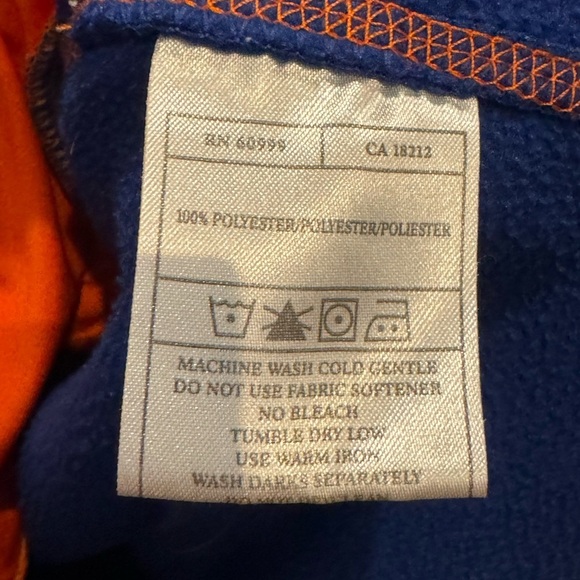 ANTIGUA 1/4 Zip Fleece Size XL Royal Blue & Orange Golf Pullover Pocke… - Picture 13 of 17